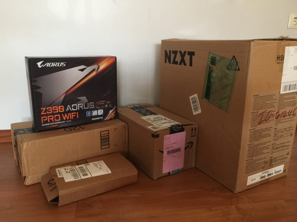 Boxed pc components