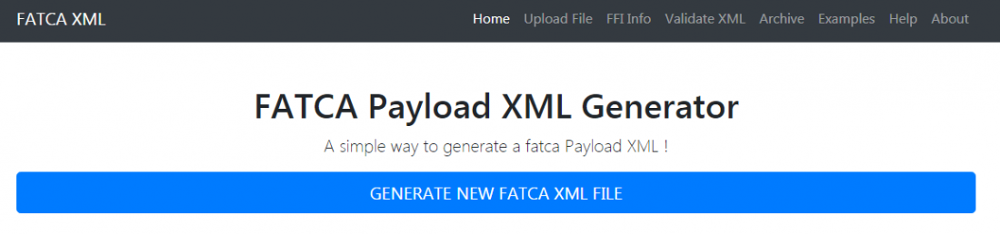 FATCA XML GENERATOR
